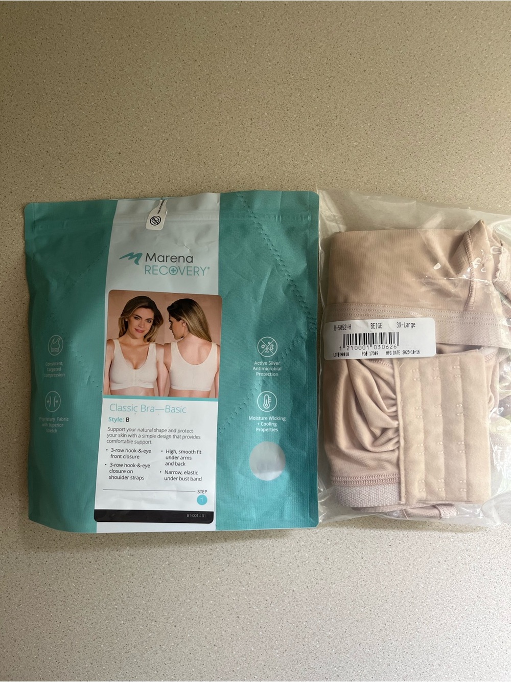 Marena Recovery Classic Support Bra — Nude